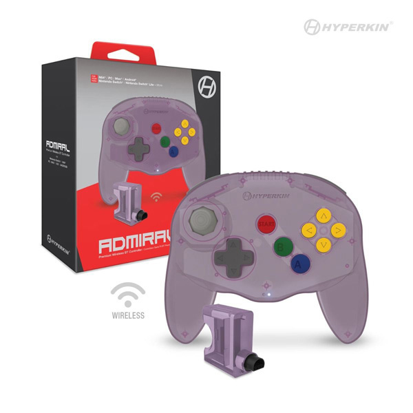 "Admiral" Amethyst Purple Premium N64 Wireless Bluetooth Controller [Hyperkin]