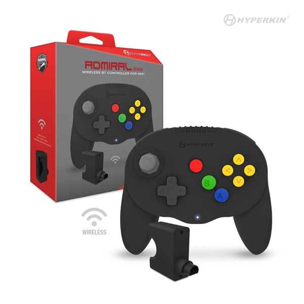 "Admiral" Black Premium N64 Wireless Bluetooth Controller [Hyperkin]